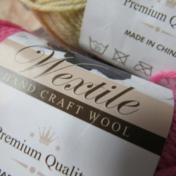 Lot of 4 Wextile Hand Craft Wool Yarn, 50g each, 109 yards(100m) each. - Picture 3 of 4